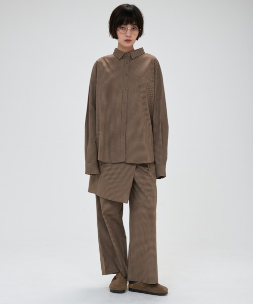 full/fill.（フルフィル）の「check over shirt / チェックオーバーシャツ（シャツ/ブラウス・レディース・カーキ/ネイビー・FREE）」の17枚目の写真