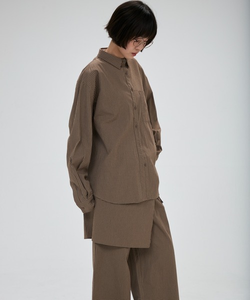 full/fill.（フルフィル）の「check over shirt / チェックオーバーシャツ（シャツ/ブラウス・レディース・カーキ/ネイビー・FREE）」の15枚目の写真