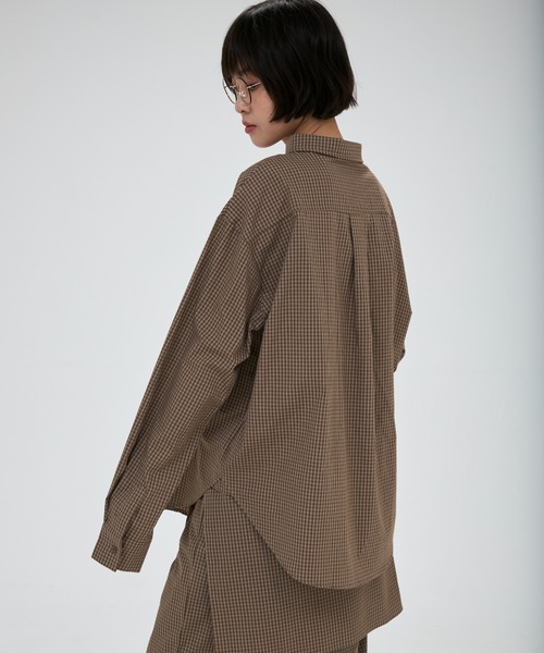 full/fill.（フルフィル）の「check over shirt / チェックオーバーシャツ（シャツ/ブラウス・レディース・カーキ/ネイビー・FREE）」の14枚目の写真