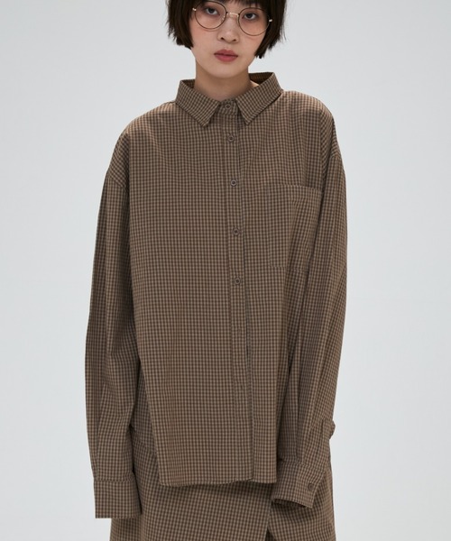 full/fill.（フルフィル）の「check over shirt / チェックオーバーシャツ（シャツ/ブラウス・レディース・カーキ/ネイビー・FREE）」の13枚目の写真