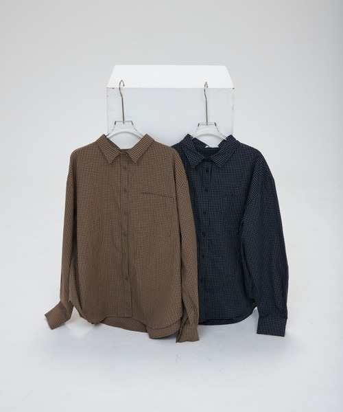 full/fill.（フルフィル）の「check over shirt / チェックオーバーシャツ（シャツ/ブラウス・レディース・カーキ/ネイビー・FREE）」の22枚目の写真