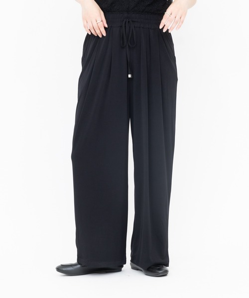 meeny miny(ミーニーマイニー)の「とろみぃ~ワイドパンツ(その他パンツ・レディース・パープル/ブラック/スミクロ・S-M/M-L)」の14枚目の写真