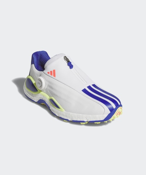 adidas(アディダス)の「コードカオス 27 ボア スパイクレス ゴルフシューズ / CODECHAOS 27 BOA SPIKELESS GOLF SHOES【adidas Golf/アディダスゴルフ】(スニーカー・レディース・ホワイト×ブルー・22.5cm/23.5cm/24.5cm/25.5cm/23.0cm/24.0cm/25.0cm/26.0cm/22.0cm)」の4枚目の写真