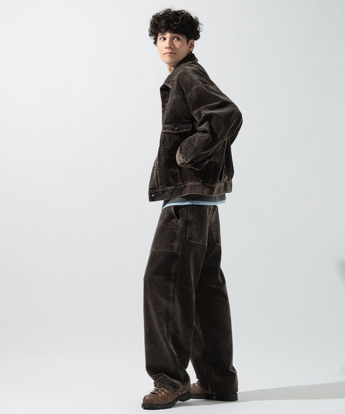 niko and...(ニコアンド)の「ケミカルコーデュロイジャケット(ブルゾン・メンズ・ブラック/ブルー・LARGE/MEDIUM)」の4枚目の写真