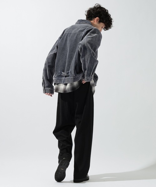 niko and...(ニコアンド)の「ケミカルコーデュロイジャケット(ブルゾン・メンズ・ブラック/ブルー・LARGE/MEDIUM)」の8枚目の写真