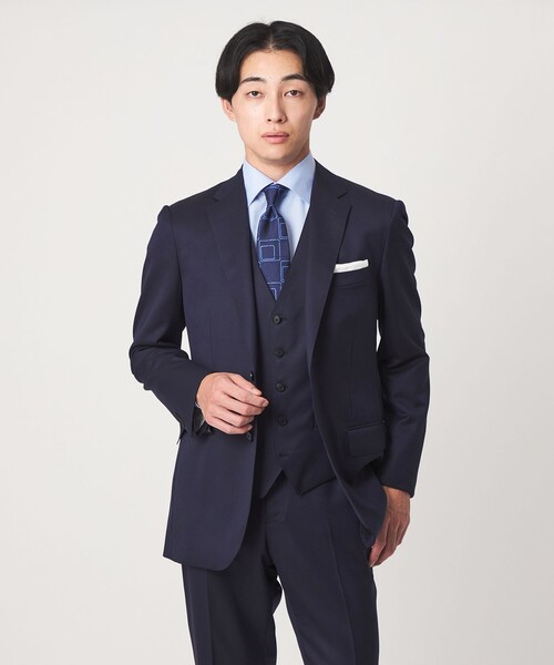 green label relaxing(グリーンレーベルリラクシング)の「REDA サージ スリム 5B スーツベスト(スーツベスト・メンズ・ブラック/ネイビー/ダークブラウン/ダークグレー・50/48/46/44/42/52)」の5枚目の写真