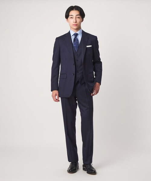 green label relaxing(グリーンレーベルリラクシング)の「REDA サージ スリム 5B スーツベスト(スーツベスト・メンズ・ブラック/ネイビー/ダークブラウン/ダークグレー・50/48/46/44/42/52)」の6枚目の写真