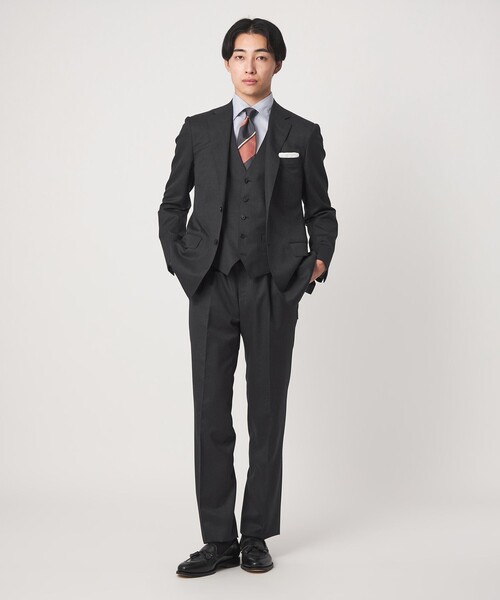 green label relaxing(グリーンレーベルリラクシング)の「REDA サージ スリム 5B スーツベスト(スーツベスト・メンズ・ブラック/ネイビー/ダークブラウン/ダークグレー・50/48/46/44/42/52)」の10枚目の写真