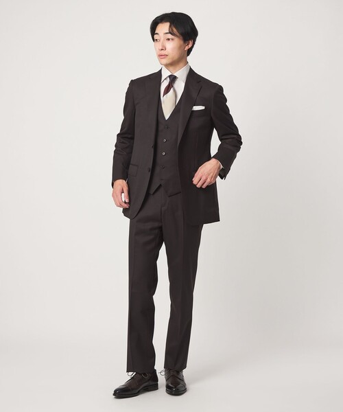 green label relaxing(グリーンレーベルリラクシング)の「REDA サージ スリム 5B スーツベスト(スーツベスト・メンズ・ブラック/ネイビー/ダークブラウン/ダークグレー・50/48/46/44/42/52)」の12枚目の写真