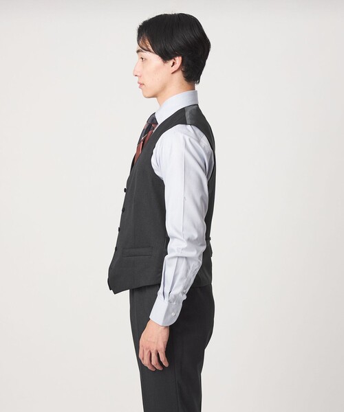 green label relaxing(グリーンレーベルリラクシング)の「REDA サージ スリム 5B スーツベスト(スーツベスト・メンズ・ブラック/ネイビー/ダークブラウン/ダークグレー・50/48/46/44/42/52)」の14枚目の写真