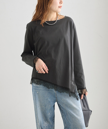 journal standard L'essage | レースイレヘムロングTシャツ(Tシャツ/カットソー)