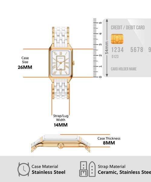 FOSSIL(フォッシル)の「フォッシル 腕時計 レディース アナログ ステンレス CE1136(アナログ腕時計・レディース・マルチ・FREE)」の5枚目の写真