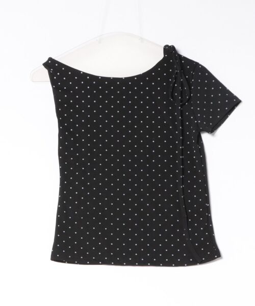 L LABEL（エルラベル）の「リボンコード付きドットTシャツ（Tシャツ/カットソー・レディース・ピンク/ブラック/ホワイト・FREE）」の11枚目の写真