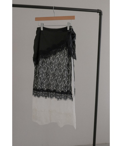 tento(テント)の「Lace Layered Skirt(スカート・レディース・ブラック/ホワイト・FREE)」の13枚目の写真