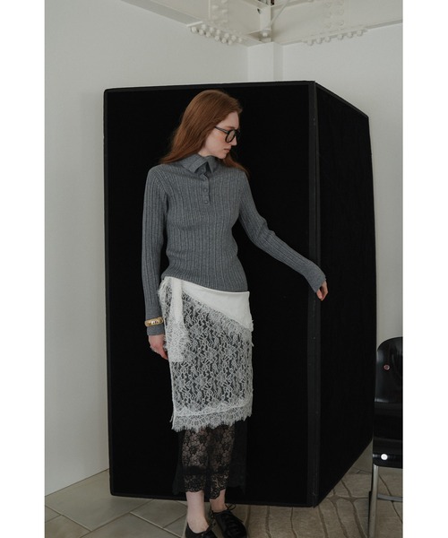 tento(テント)の「Lace Layered Skirt(スカート・レディース・ブラック/ホワイト・FREE)」の10枚目の写真