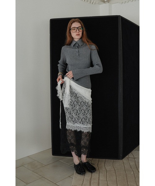 tento(テント)の「Lace Layered Skirt(スカート・レディース・ブラック/ホワイト・FREE)」の8枚目の写真