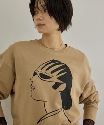 SALON adam et rope' | 【Camille de Cussac by SALON】アートプリントスウェット(スウェット)
