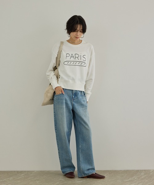 SALON adam et rope'(サロン アダム エ ロペ)の「【Camille de Cussac by SALON】アートプリントスウェット(スウェット・レディース・ベージュ系その他2/ホワイト系その他2/ベージュ系その他/ホワイト系その他/ベージュ/ホワイト・FREE)」の8枚目の写真