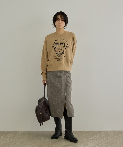 SALON adam et rope'(サロン アダム エ ロペ)の「【Camille de Cussac by SALON】アートプリントスウェット(スウェット・レディース・ベージュ系その他2/ホワイト系その他2/ベージュ系その他/ホワイト系その他/ベージュ/ホワイト・FREE)」の10枚目の写真