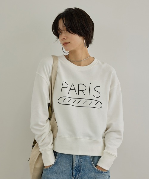 SALON adam et rope'(サロン アダム エ ロペ)の「【Camille de Cussac by SALON】アートプリントスウェット(スウェット・レディース・ベージュ系その他2/ホワイト系その他2/ベージュ系その他/ホワイト系その他/ベージュ/ホワイト・FREE)」の12枚目の写真