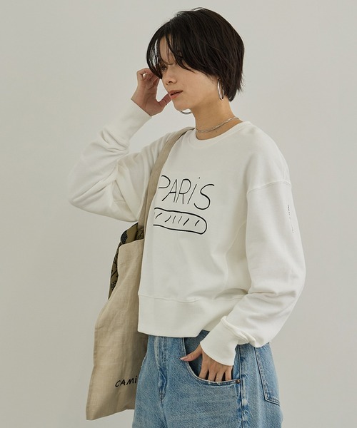 SALON adam et rope'(サロン アダム エ ロペ)の「【Camille de Cussac by SALON】アートプリントスウェット(スウェット・レディース・ベージュ系その他2/ホワイト系その他2/ベージュ系その他/ホワイト系その他/ベージュ/ホワイト・FREE)」の13枚目の写真