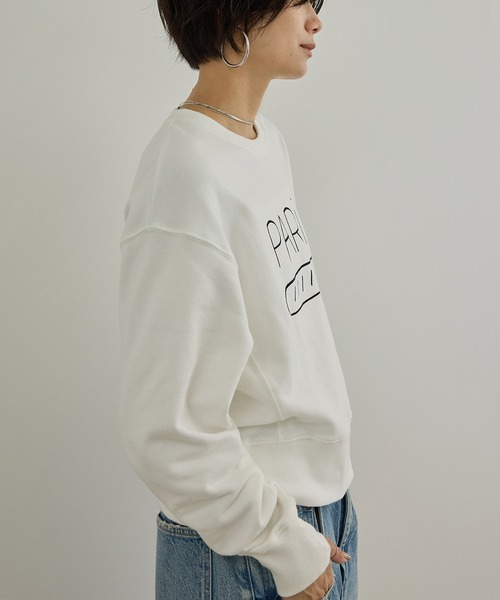 SALON adam et rope'(サロン アダム エ ロペ)の「【Camille de Cussac by SALON】アートプリントスウェット(スウェット・レディース・ベージュ系その他2/ホワイト系その他2/ベージュ系その他/ホワイト系その他/ベージュ/ホワイト・FREE)」の14枚目の写真