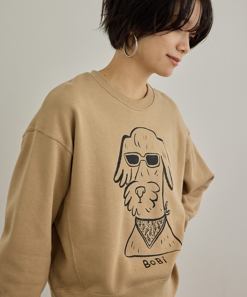 SALON adam et rope'(サロン アダム エ ロペ)の「【Camille de Cussac by SALON】アートプリントスウェット(スウェット・レディース・ベージュ系その他2/ホワイト系その他2/ベージュ系その他/ホワイト系その他/ベージュ/ホワイト・FREE)」の18枚目の写真