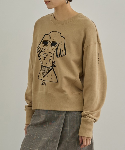 SALON adam et rope'(サロン アダム エ ロペ)の「【Camille de Cussac by SALON】アートプリントスウェット(スウェット・レディース・ベージュ系その他2/ホワイト系その他2/ベージュ系その他/ホワイト系その他/ベージュ/ホワイト・FREE)」の19枚目の写真