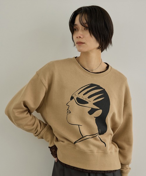 SALON adam et rope'(サロン アダム エ ロペ)の「【Camille de Cussac by SALON】アートプリントスウェット(スウェット・レディース・ベージュ系その他2/ホワイト系その他2/ベージュ系その他/ホワイト系その他/ベージュ/ホワイト・FREE)」の21枚目の写真
