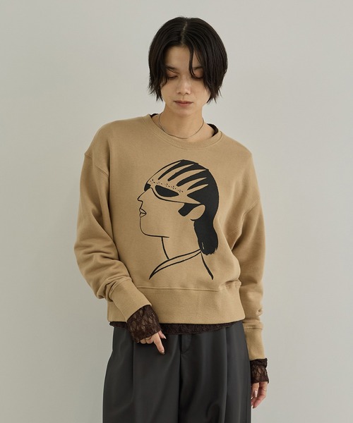 SALON adam et rope'(サロン アダム エ ロペ)の「【Camille de Cussac by SALON】アートプリントスウェット(スウェット・レディース・ベージュ系その他2/ホワイト系その他2/ベージュ系その他/ホワイト系その他/ベージュ/ホワイト・FREE)」の22枚目の写真