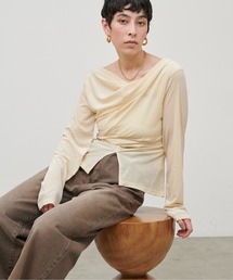 【LARUTA】［Web限定］シアーベロアカシュクールプルオーバー