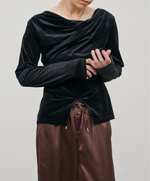 LARUTA | 【LARUTA】［Web限定］シアーベロアカシュクールプルオーバー(Tシャツ/カットソー)