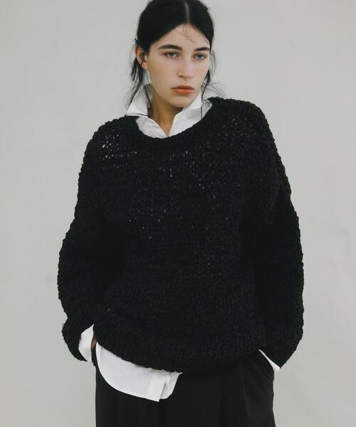 LAATO（ラート）の「handmade knit（ニット/セーター・レディース・ブラック/ライトグレー・FREE）」の4枚目の写真