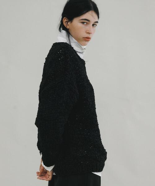 LAATO（ラート）の「handmade knit（ニット/セーター・レディース・ブラック/ライトグレー・FREE）」の5枚目の写真