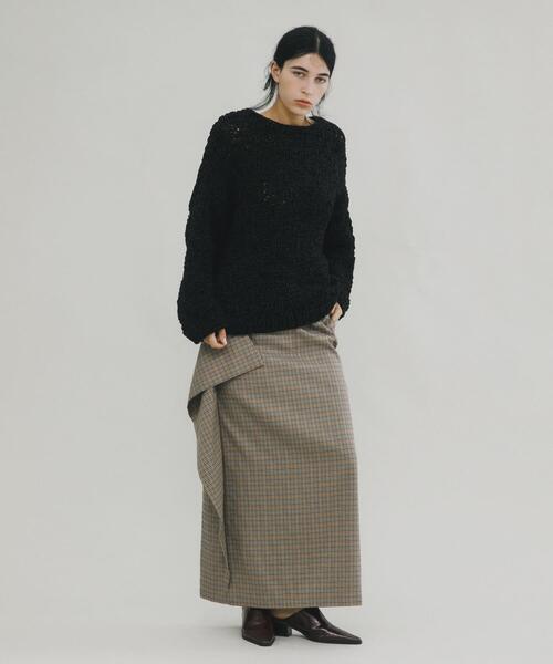 LAATO（ラート）の「handmade knit（ニット/セーター・レディース・ブラック/ライトグレー・FREE）」の8枚目の写真