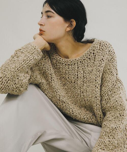 LAATO（ラート）の「handmade knit（ニット/セーター・レディース・ブラック/ライトグレー・FREE）」の16枚目の写真