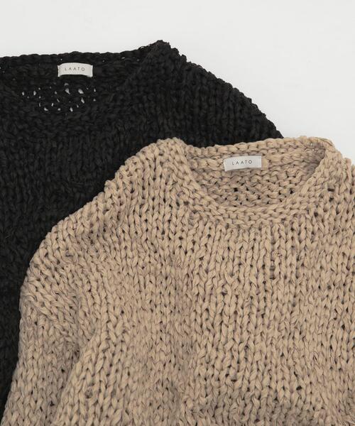 LAATO（ラート）の「handmade knit（ニット/セーター・レディース・ブラック/ライトグレー・FREE）」の19枚目の写真