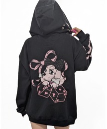 A'GEM/9 × .kom『GALFY/ガルフィー』RIBBON DICE HOODIE /リボンダイスパーカー ※限定アイテム