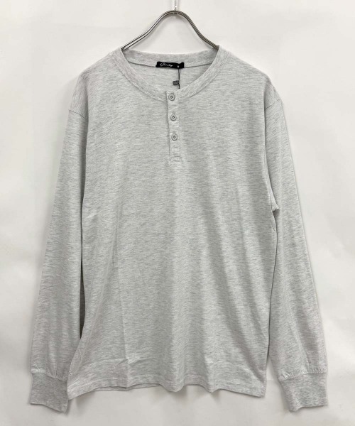 Universal Style Wear(ユニバーサルスタイルウェア)の「ヘンリーネック ちょいBIGロンT(Tシャツ/カットソー・メンズ・杢グレー/オフホワイト/ネイビー/チャコールグレー/ブラック/オートミール・M/XL/L)」の9枚目の写真