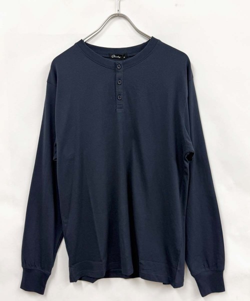 Universal Style Wear(ユニバーサルスタイルウェア)の「ヘンリーネック ちょいBIGロンT(Tシャツ/カットソー・メンズ・杢グレー/オフホワイト/ネイビー/チャコールグレー/ブラック/オートミール・M/XL/L)」の13枚目の写真
