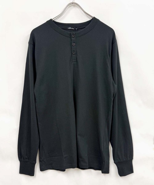 Universal Style Wear(ユニバーサルスタイルウェア)の「ヘンリーネック ちょいBIGロンT(Tシャツ/カットソー・メンズ・杢グレー/オフホワイト/ネイビー/チャコールグレー/ブラック/オートミール・M/XL/L)」の17枚目の写真