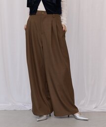 【オケージョン/まるっと洗える/セットアップ】2タックワイドパンツ