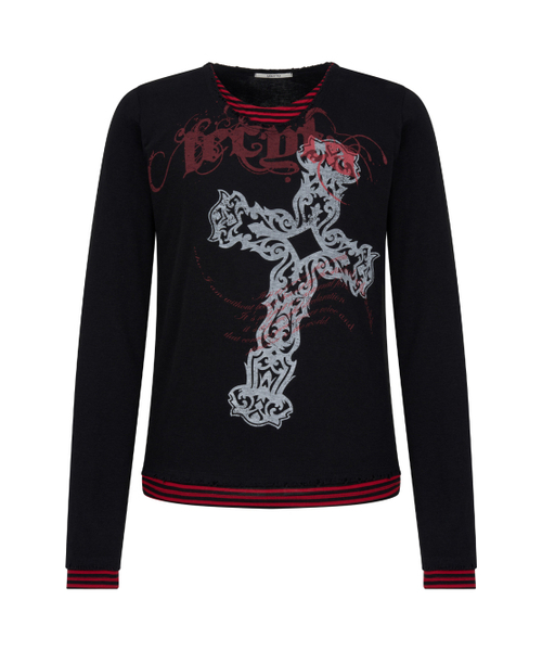 LECYTO（レシト）の「Xenon Cross Stripe T-Shirt_[Black]（Tシャツ/カットソー・メンズ・その他・FREE）」の2枚目の写真