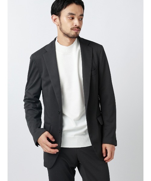 SUIT SQUARE（スーツスクエア）の「オフィニット／モックネックニット／長袖／ウォッシャブル／ポリエステル天竺／無地（ニット/セーター・メンズ・グレー/ブラック/ブラウン/ホワイト・S/LL/L/M）」の18枚目の写真