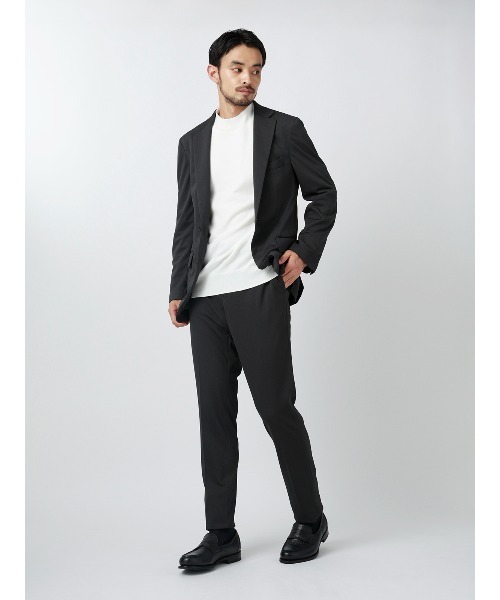 SUIT SQUARE（スーツスクエア）の「オフィニット／モックネックニット／長袖／ウォッシャブル／ポリエステル天竺／無地（ニット/セーター・メンズ・グレー/ブラック/ブラウン/ホワイト・S/LL/L/M）」の19枚目の写真