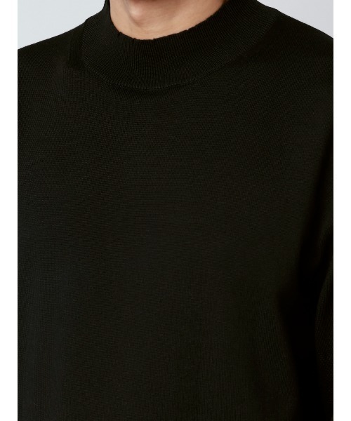 SUIT SQUARE（スーツスクエア）の「オフィニット／モックネックニット／長袖／ウォッシャブル／ポリエステル天竺／無地（ニット/セーター・メンズ・グレー/ブラック/ブラウン/ホワイト・S/LL/L/M）」の9枚目の写真