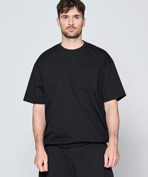 ACANTHUS(アカンサス)の「mt10679- Drawstring Pocket Tee ポケットTシャツ(CT2707)(Tシャツ/カットソー・メンズ・ブラック/ホワイト・XL/L/M/S)」の2枚目の写真