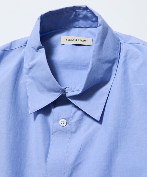 FREAK'S STORE(フリークスストア)の「限定展開 レギュラーカラー クロップド シャツ(シャツ/ブラウス・メンズ・ピンク/ブラック/ホワイト/チャコールグレー/ブルー/サックスブルー・MEDIUM/SMALL/LARGE)」の8枚目の写真