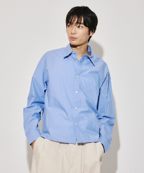 FREAK'S STORE(フリークスストア)の「限定展開 レギュラーカラー クロップド シャツ(シャツ/ブラウス・メンズ・ピンク/ブラック/ホワイト/チャコールグレー/ブルー/サックスブルー・MEDIUM/SMALL/LARGE)」の22枚目の写真