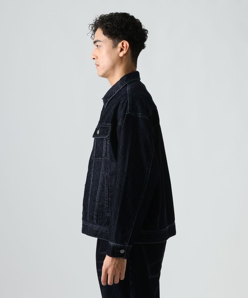 BAYFLOW(ベイフロー)の「フロッキーデニムジャケット(ブルゾン・メンズ・ネイビー/ブラウン・LARGE/MEDIUM)」の20枚目の写真